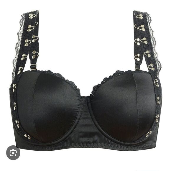 Hanky Panky x Prabal Gurung Hook & Eye Underwire Balconette‎ Bra Black 36C Nwt - Picture 5 of 8